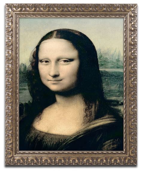 Detail Of The Mona Lisa Ornate Framed Canvas Art By Leonardo Da Vinci