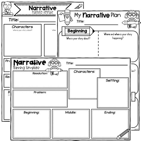 Narrative Writing Planning Templates Top Teacher