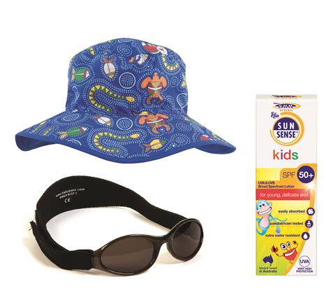 Blue Dreamtime Hat Black Babybanz Sunglasses Kids Sunscreen 50plus Age