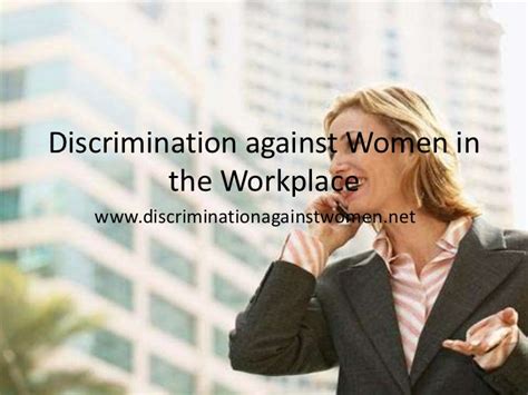 Discrimination Against Women In The Workplace Ppt