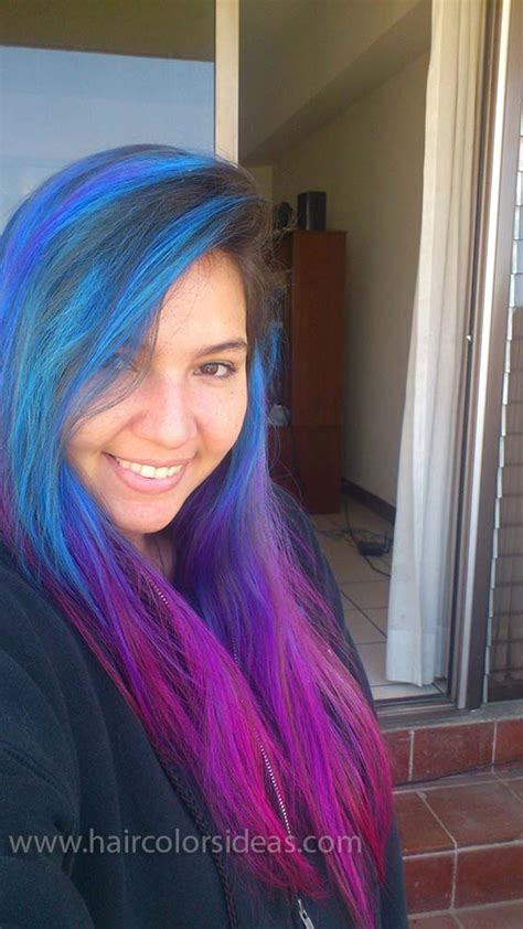 Blue To Pink Gradient Hair Colors Ideas
