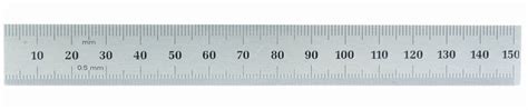 General Precision 6 In150mm Rigid Steel Ruler With 4r Graduations 678med