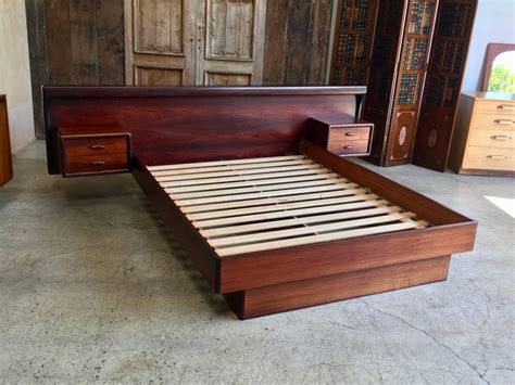 28 impeccable bed frames for every kind of budget. Danish Modern Rosewood Queen Size Bed with Floating ...