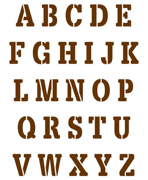 Free Printable Alphabet Stencils Templates Pdf
