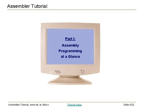 Assembler Tutorial This Program Is Part Of The