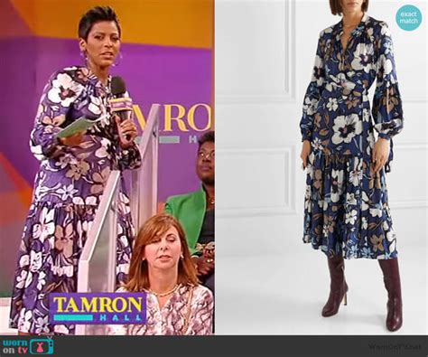 Wornontv Tamrons Blue Floral Dress On Tamron Hall Show Tamron Hall Clothes And Wardrobe