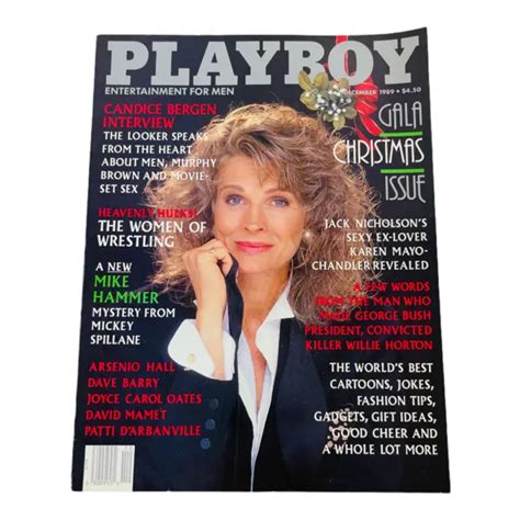 Vintage Playboy Magazine December 1989 Candice Bergen Gala