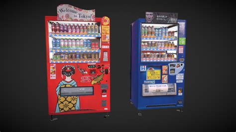 Japanese Vending Machine Pack 3d Model 49 Off