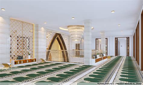 Desain Ruang Sholat 2 Masjid Al Jihad Style Modern 3 Lantai Di