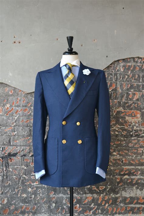 Double Breasted Navy Blazer Mens Fashion Suits Double Breasted Suit