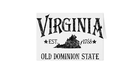 Virginia Old Dominion State Card Zazzle