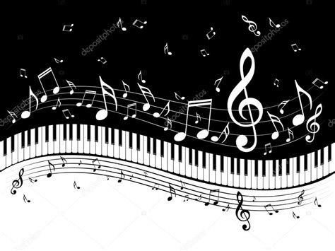 Teclado De Piano Con Notas Musicales Stock Vector By ©artshock 115732420