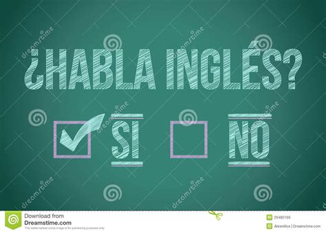That is conjugated in the third person of the singular Do You Speak English In Spanish Stock Illustration ...