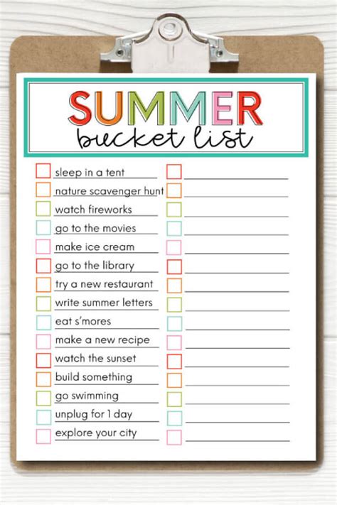 Summer Bucket List Ideas Free Printable Money Saving Mom Sexiezpicz