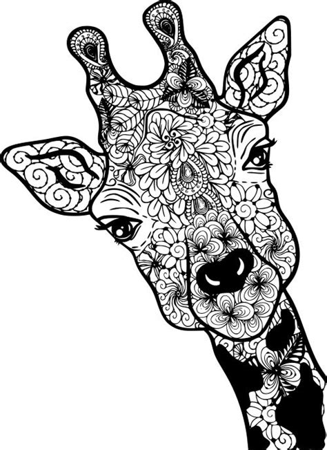 Giraffe Mandala Mandala Design Art Mandala Drawing Animal Coloring