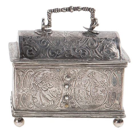Sold Price Marriage Casket So Called Knottekistje Silver Probably