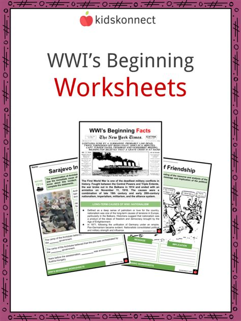 Wwis Beginning Facts And Worksheets Kidskonnect