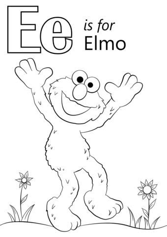 coloring worksheets letter e | Alphabet coloring pages, Elmo coloring