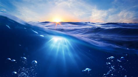 Sky Sea Calm Underwater Blue Blue Sea Daytime Ocean Sunray