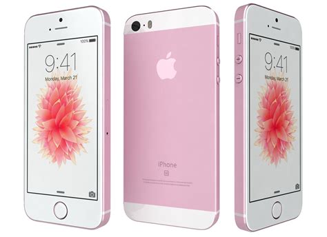 3d Model Apple Iphone Se Rose Gold Cgtrader