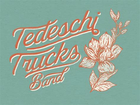 The Words Tedesch Trucks Band On A Blue Background