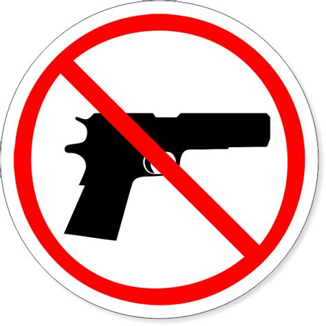 6 Round No Firearm Decal Custom Signs