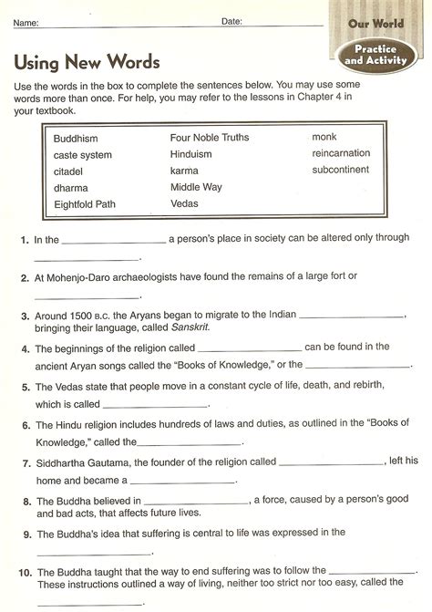 Social Studies Worksheets Infoinet