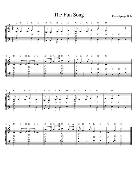 The Fun Song Sheet music for Piano (Solo) Easy | Musescore.com