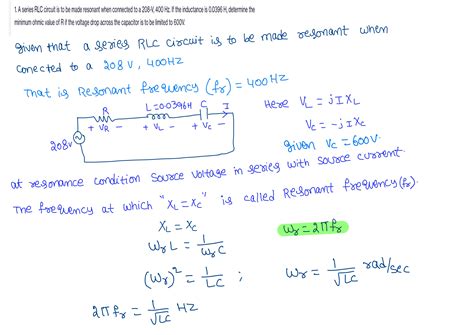 How To Calculate Voltage Drop In A Rlc Circuit Wiring Diagram
