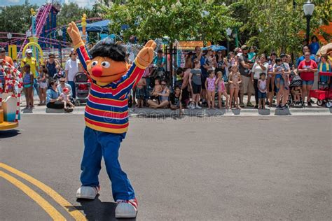 Ernie Dancing In Sesame Street Party Parade At Seaworld Editorial Stock Image Image Of