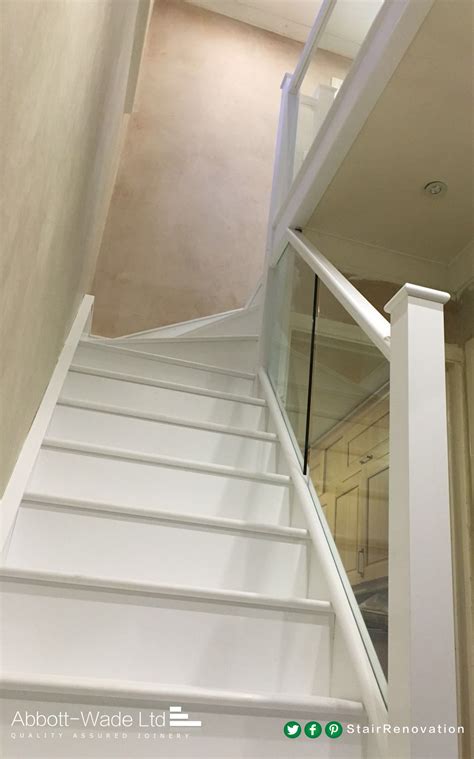 Using glass or plexiglass panels instead of traditional balusters however, certain spaces demand a metal banister for design continuity. Full white staircase with glass balustrade | White ...