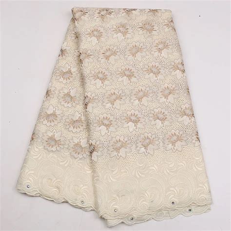 Polish Lace Fabric High Quality For Men White Swiss Voile Lace In Switzerland Nigerian Dry Swiss
