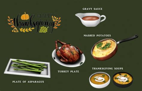 Happy Thanksgiving Set P At Leo Sims Sims 4 Updates