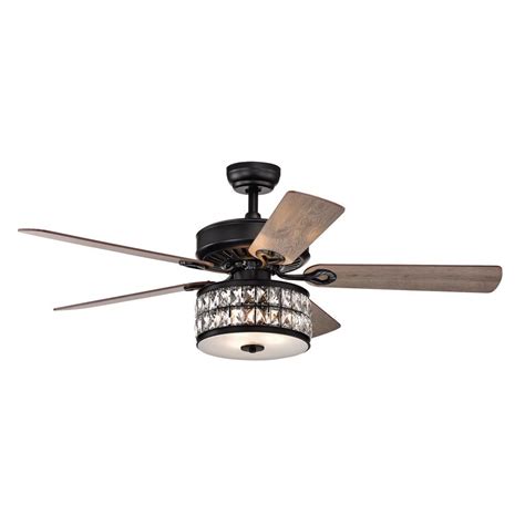 Edvivi Daphne 52 In Indoor Matte Black Glam Reversible Ceiling Fan