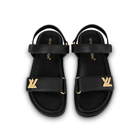 Lv Sunset Flat Comfort Sandals Luxury Black Louis Vuitton