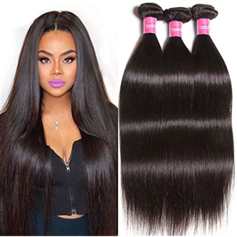 Longqi Beauty Top Quality Brazilian Virgin Straight Hair 3 Bundles Remy
