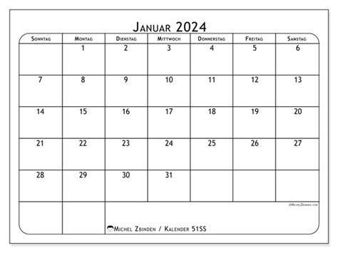 Kalender Januar 2024 51ss Michel Zbinden At