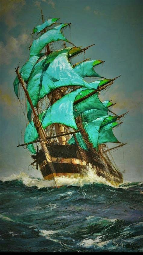 Bateau Pirate Ship Paintings Sailing Art Oil Painting Landscape