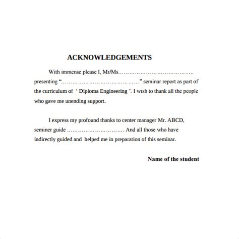 16 Acknowledgement Report Samples Pdf Word Pages
