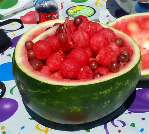I'm getting downvoted for shitting on a recipe that is literally just wrapping cheese with thinly sliced meat. I ATE Watermelon balls and grapes Food Recipes ...