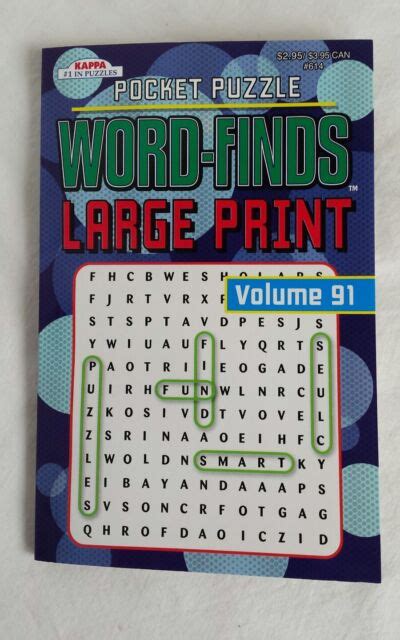 Puzzle Word Large Print Vol Finds Search Kappa Wordsearch Pocket Bendon