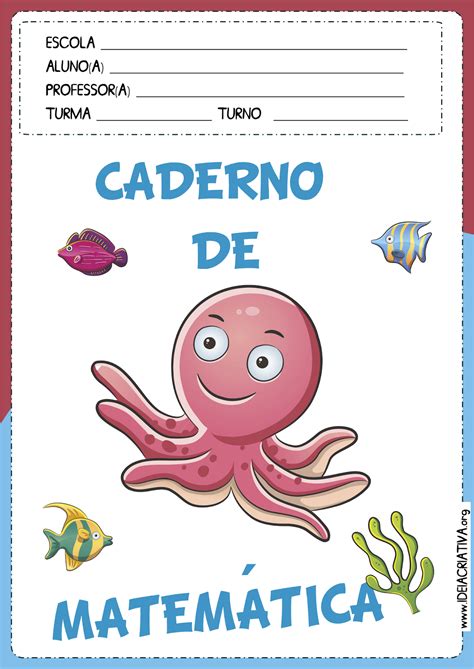 Capas Para Caderno Fundo Do Mar Capa De Caderno Caderno Sala De