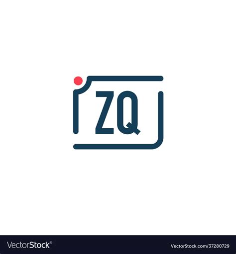 Initial Letter Zq Camera Logo Design Template Vector Image