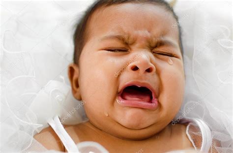 Picture Indian Crying Picture Crying Indian Baby Girl — Stock Photo
