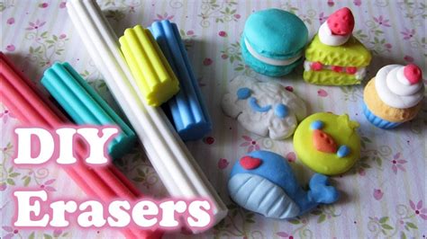 Make Your Own Erasers With Eraser Clay 5 Different Shapes Youtube