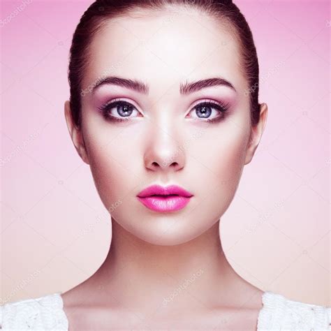 Beautiful Woman Face Stock Photo By ©heckmannoleg 70492599