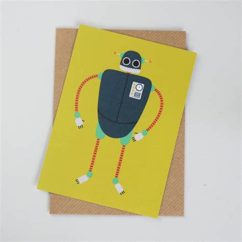 Robot Childrens Postcard Set By Hannah Stevens