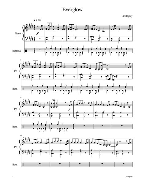 Everglow Sheet Music For Piano Percussion Download Free In Pdf Or Midi