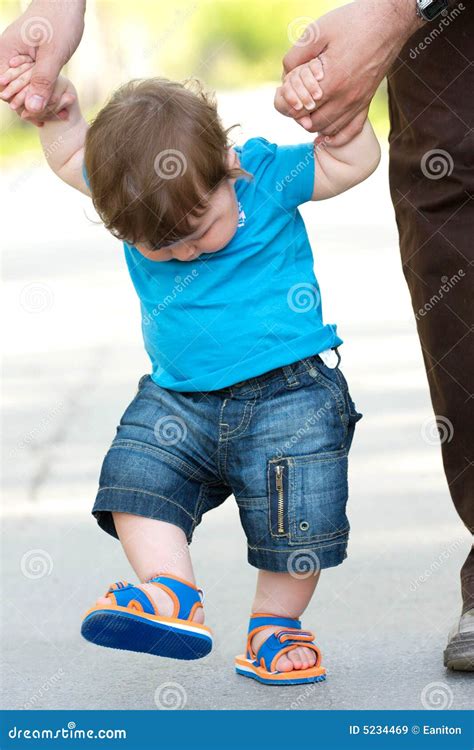 First Steps Stock Image Image Of Little Parent Father 5234469