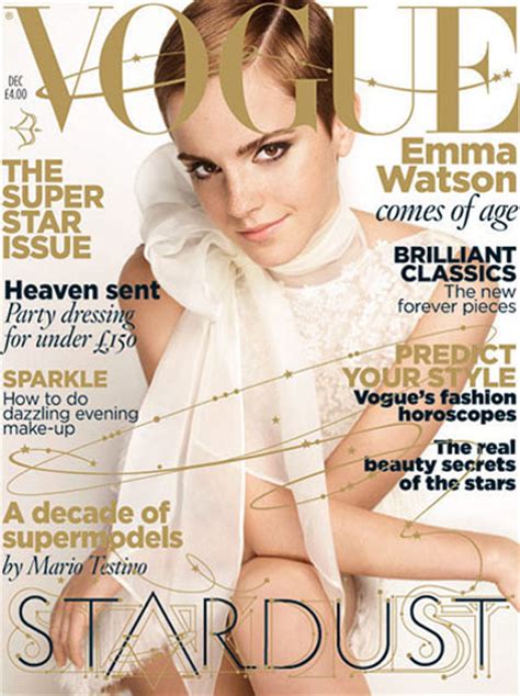 Emma Watson Su Vogue Come Twiggy Very Cool